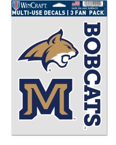 Wincraft Inc. Pepline Div Wincraft MSU Bobcats 3pk Fan Decals 11752320MSU