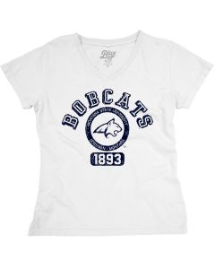 Blue 84 Montana State Bobcats Women's Dyed V-Neck Tee JDTVMSU25