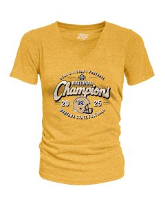 Blue 84 Montana State Bobcats National Champions Women's Tri-Blend Tee JTRVMSUNC