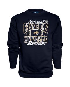 Blue 84 Montana State Bobcats National Champions Mill Dyed Crewneck MCSMSUNC