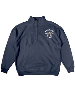 Blue 84 Montana State Bobcats Sanded Fleece 1/2 Zip MFZPMSU26