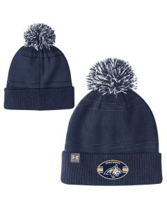 Gear for Sports Under Armour Montana State University Youth Pom Beanie UH706YMSU8438-NAVY-OSFM