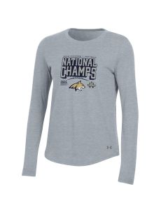 Under Armour Women's MSU National Champions Cotton L/S Tee UW0845MSUNC